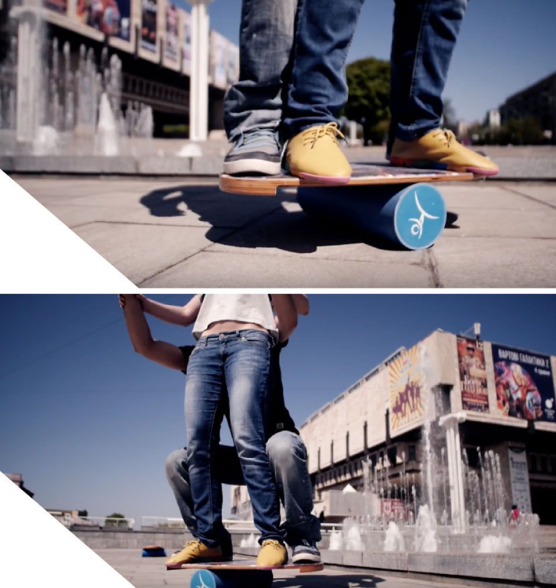 Wooden Balance Board Trainer with Roller