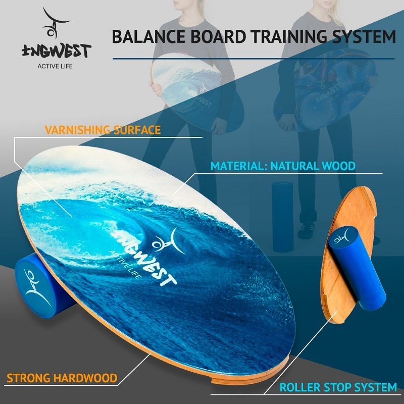 Balance Board Training System for snowboard, surf, ski, skateboard, dance.