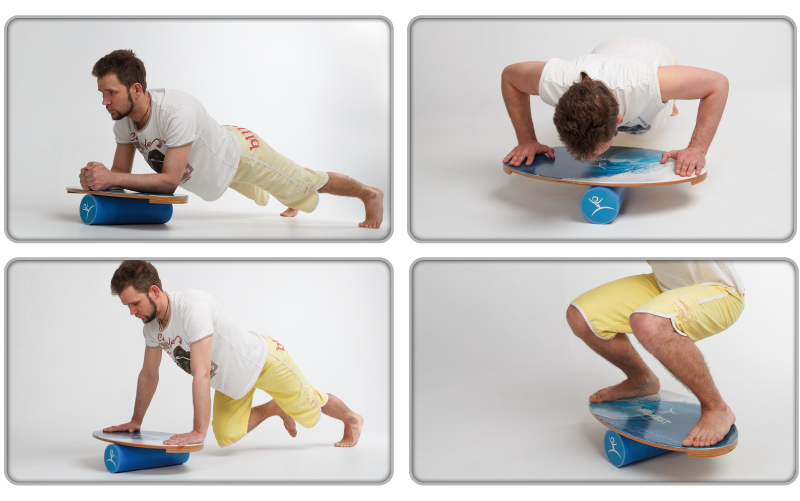 Wooden Balance Board Trainer with Roller