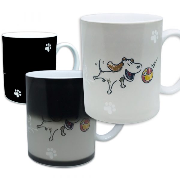 Morning Coffee Mug — Friendly Dog. 11 ounce. Changing Color Mug for you and your friend.