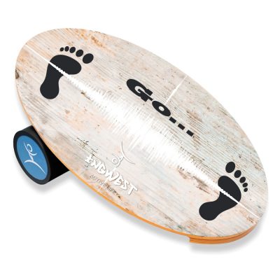 Wooden Balance Board Trainer with Rubberized Anti-Slip Roller. Go Design. 27.5 x 15.7 in.