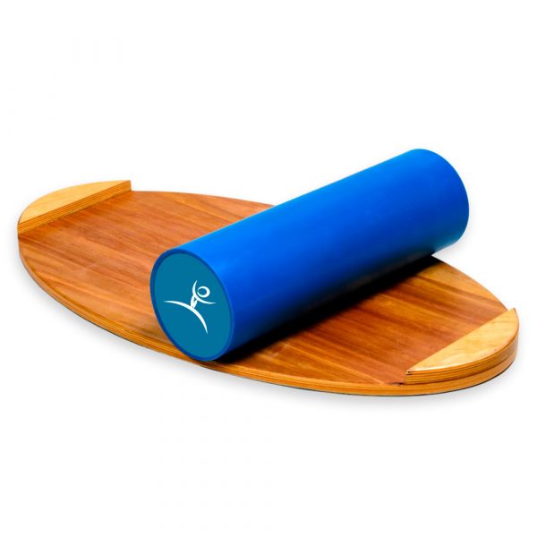 Wooden Balance Board Trainer with Roller. UK Design. 15.7 x 27.5 in.